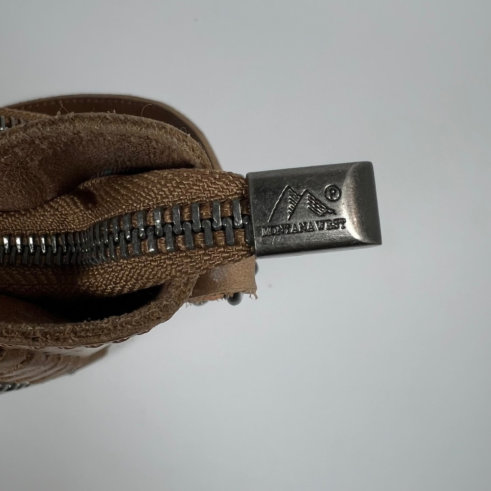 Montana‎ West Womens Leather Concealed Carry Crossbody Bag Brown Western Studded - Picture 11 of 13